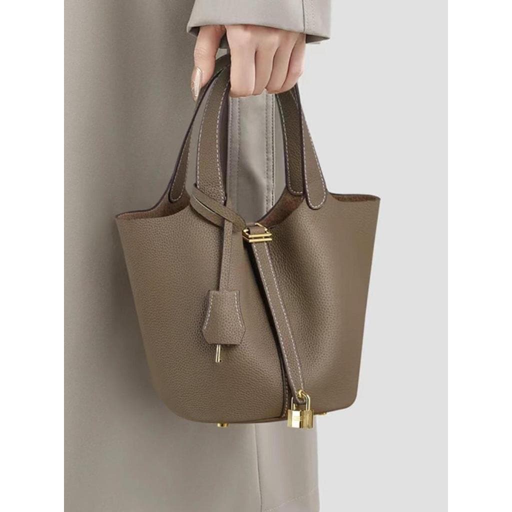 Bolsa de couro de cor sólida, bolsa feminina elegante, casual multifuncional, com design de zíper, bolsa feminina
