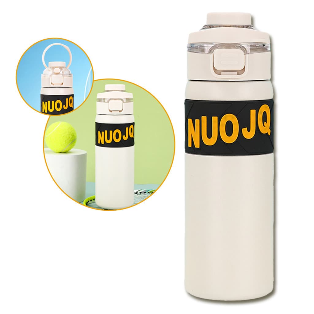 Copo Térmico Inox 600ml Fosco com Tampa e Abridor, Mantém Bebidas Frias e Quentes