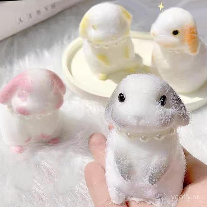 [Rhian] Desenho Animado Reunindo Loppy Orelha Coelho Squeeze Toy Pinch Deion Stress Relief Squishy Novos Brinquedos Fidg