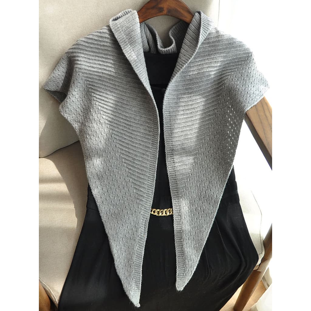 K malha triângulo cachecol feminino 2025 outono inverno All-Match moda xale exterior High-End sentido babador xale duplo