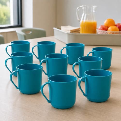 Kit 10un Canecas Plásticas 400ml P/ Merenda Creche Escola
