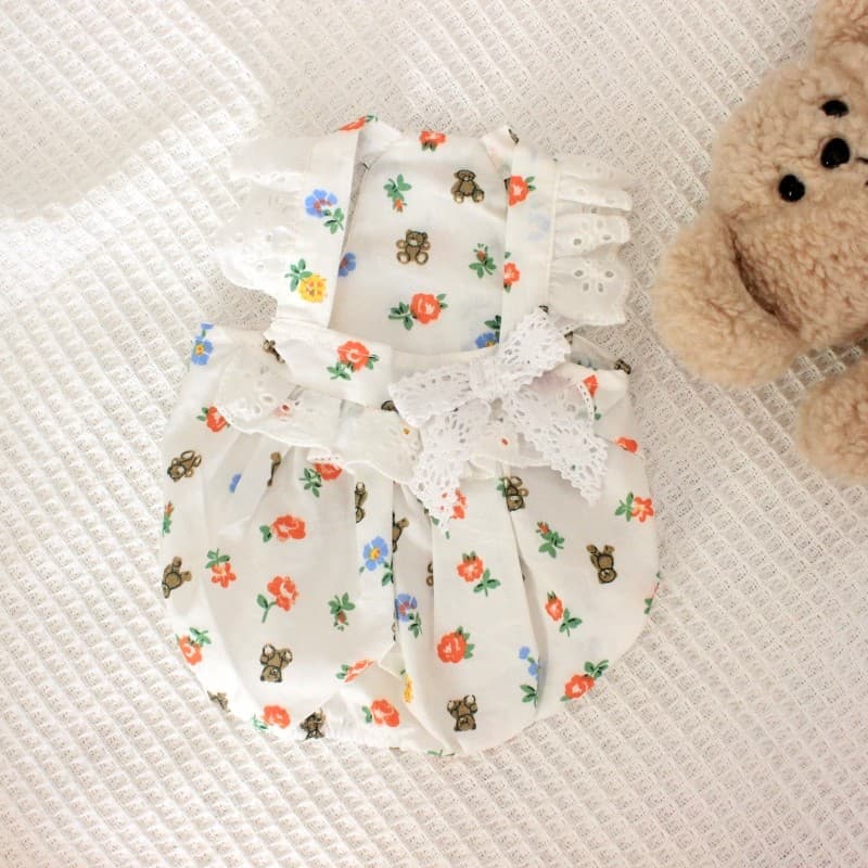 INS estilo coreano primavera verão estilo fino Pet urso bolha saia cão Bichon Teddy gato verão saia roupas