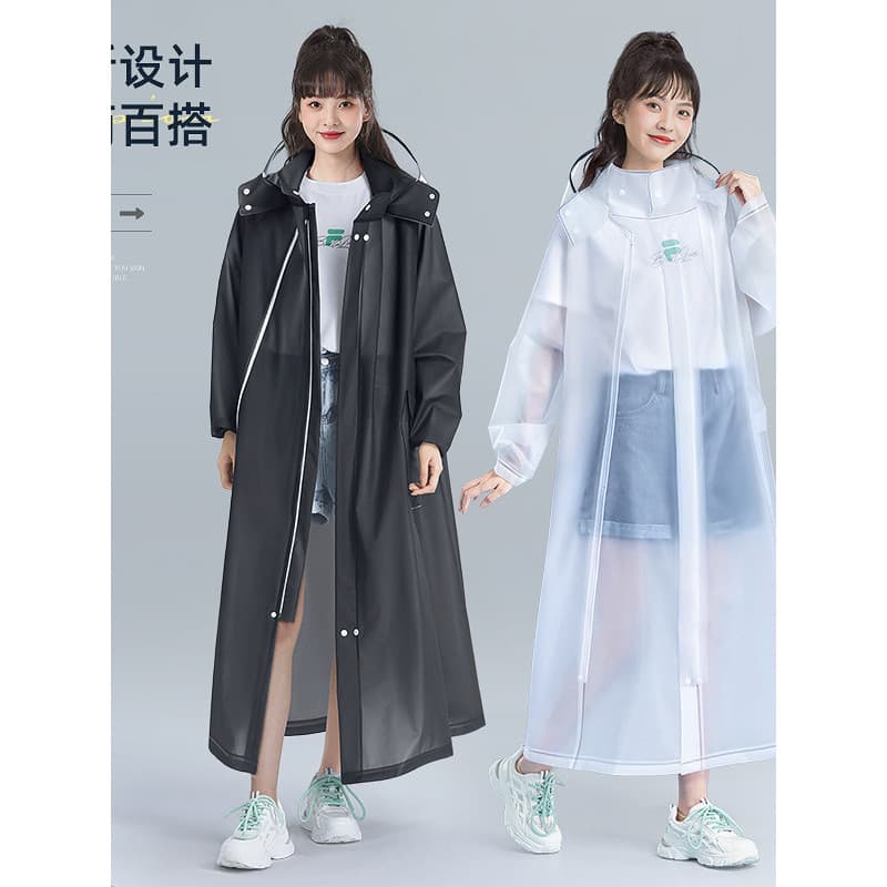 Capa de chuva masculina longa, corpo inteiro, à prova de chuva, adulto, transparente, roupa externa, veículo elétrico in