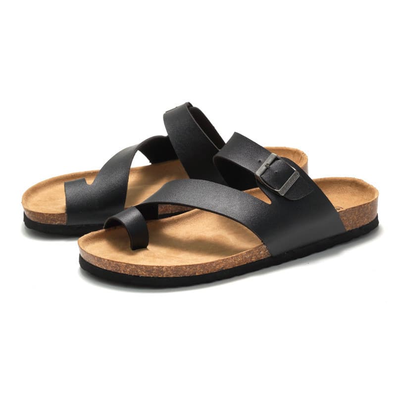 Casal chinelos de cortiça masculino verão flip-flops exterior usar sandálias de praia chinelos versão coreana sandálias