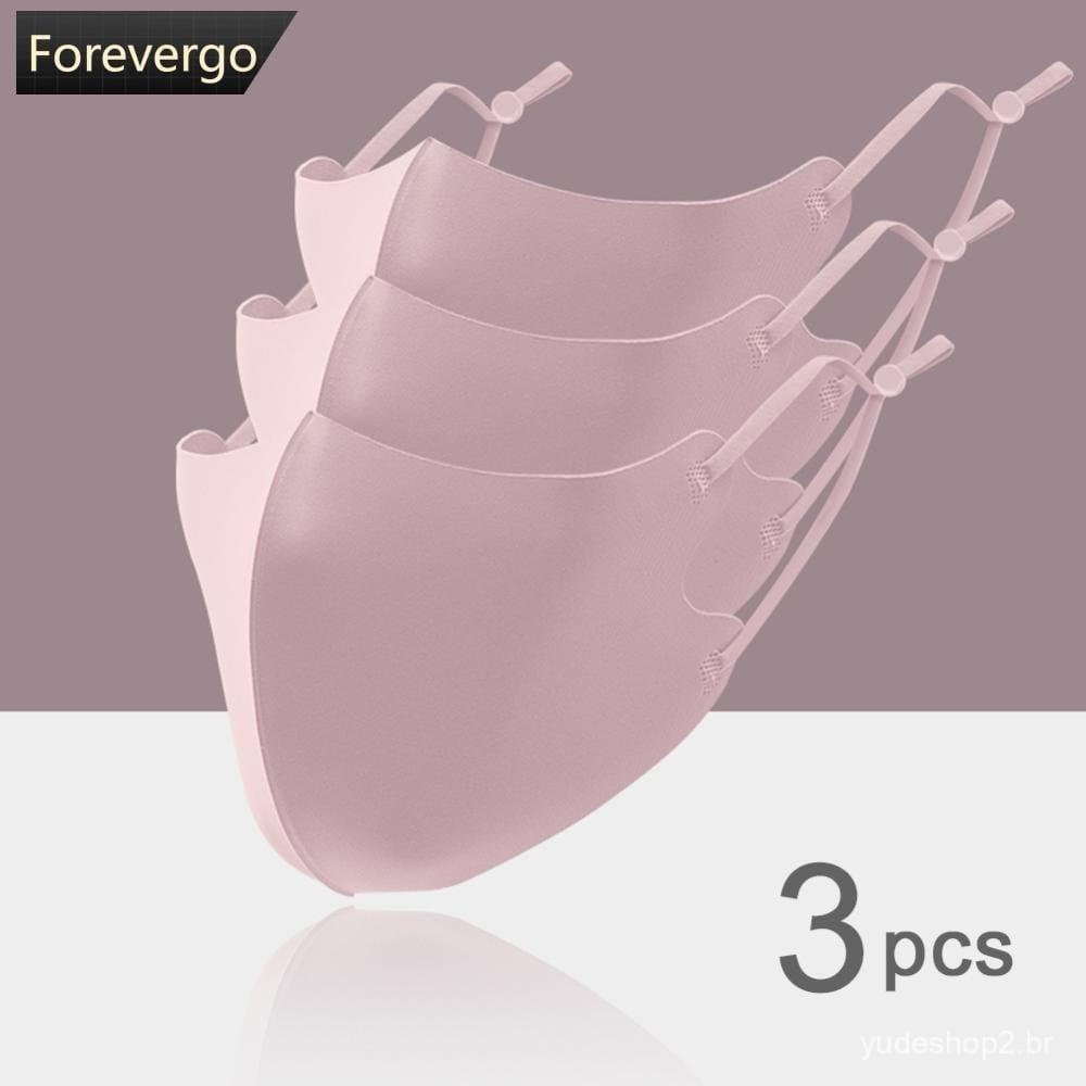 FOREVERGO 3 Unidades De Máscaras De Seda Gelada Laváveis Com Filtro Antipoeira Máscara Facial Para Adultos L2Z6