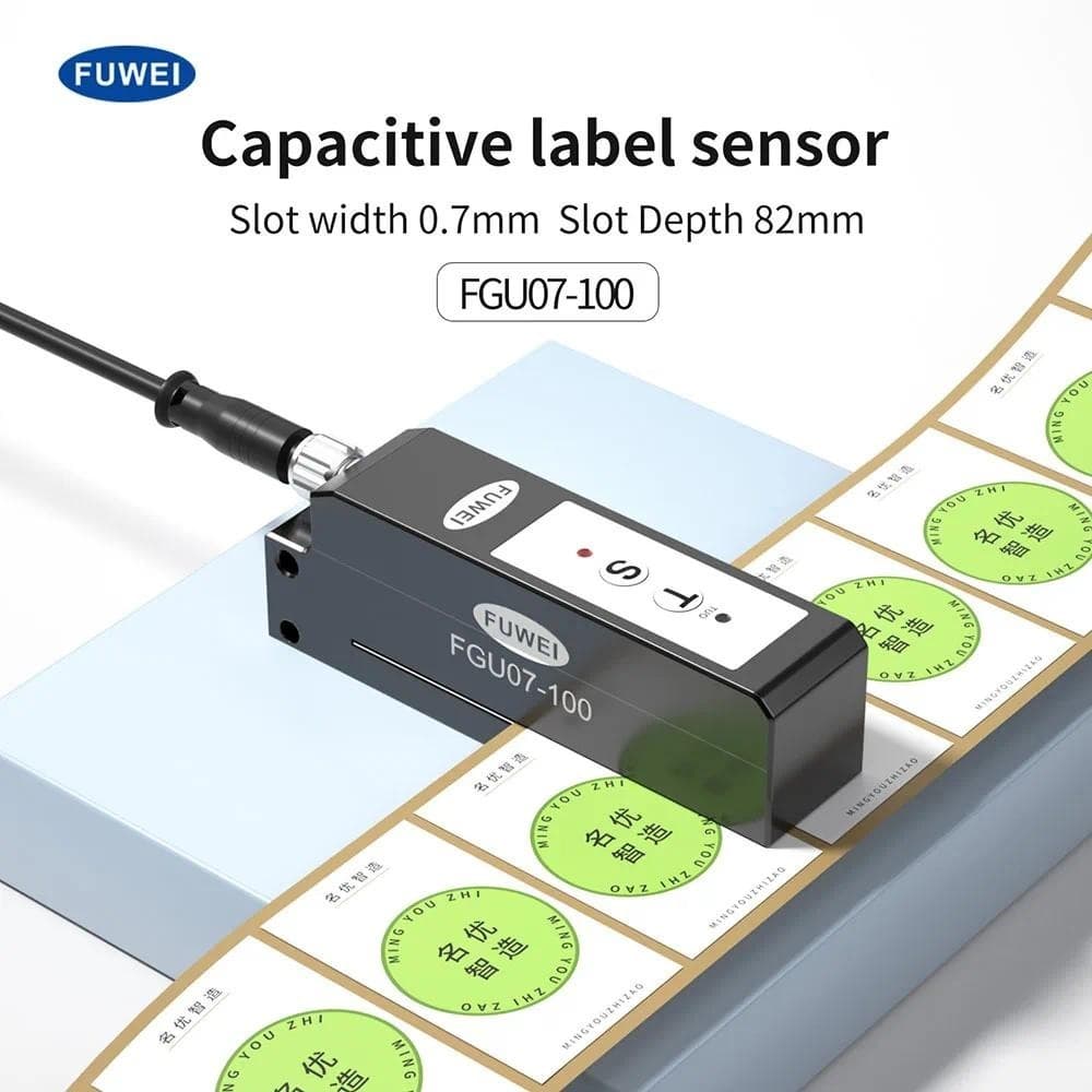 FUWEI FGU07-100 Etiqueta Adesiva Detecção De Transparente Para Máquinas De Etiquetagem Sensor Tipo Slot Ocular Elétrico
