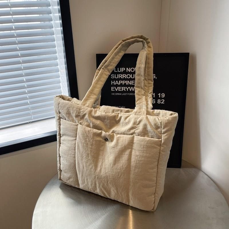 Grande capacidade mamãe saco outono inverno novo estilo moda portátil bolsa de ombro estudante universitário Casual simp