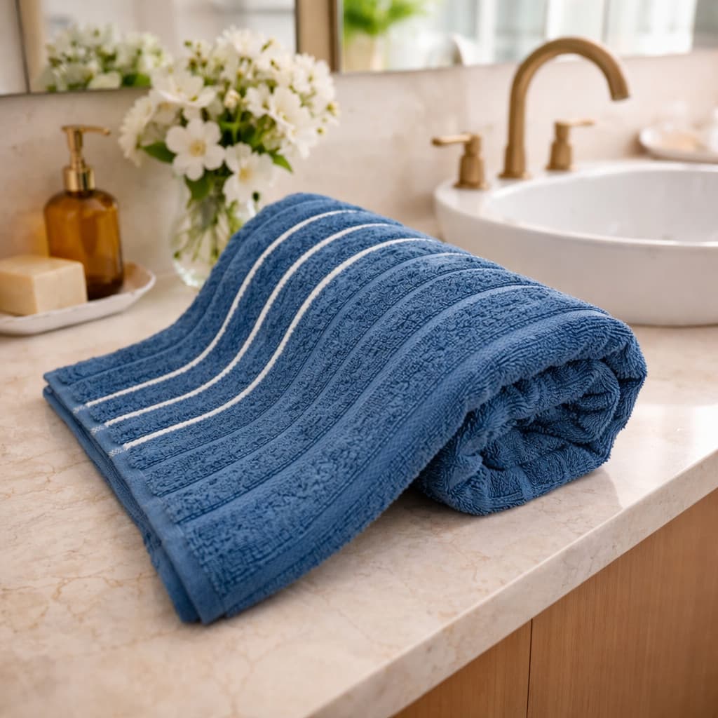Toalha Banho Ondulada Wave Corttex Macia 100% Algodão Jacquard 450g