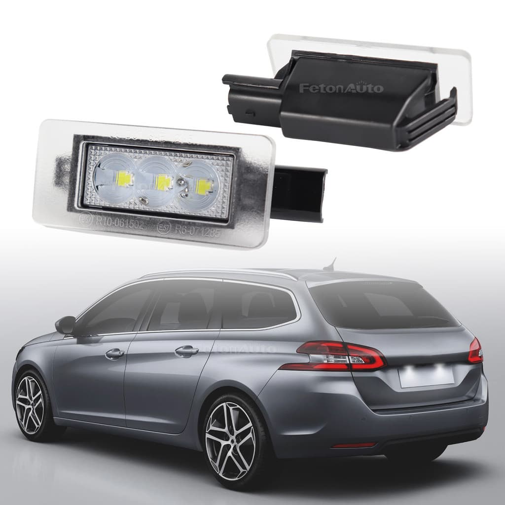 2 Pçs Canbus LED Lâmpada De Luz Da Placa De Identificação Para Peugeot 3008 2016-2019 207CC 208 308 MK2 2008 5008
