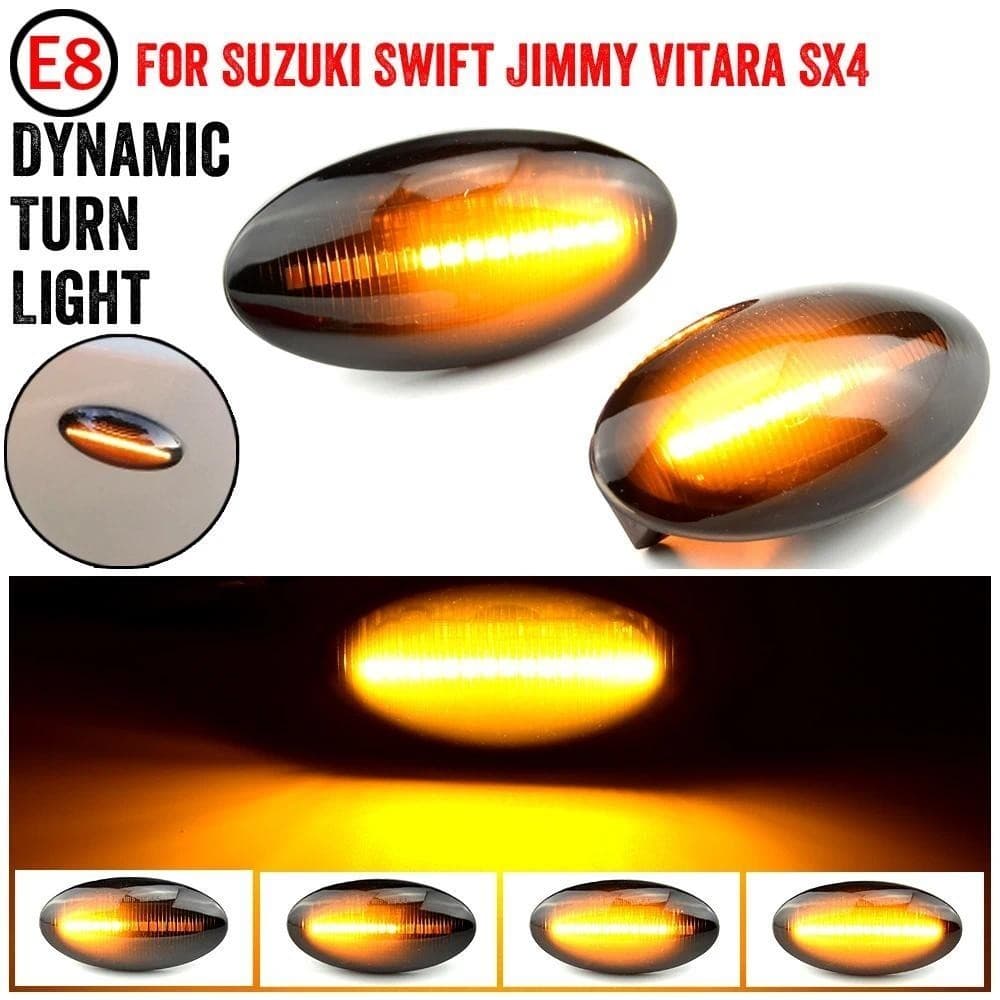1 Par Dinâmico LED Marcador Lateral Luzes De Sinalização Indicador Âmbar Repetidor Do Carro Para Suzuki Swift Jimmy Vita