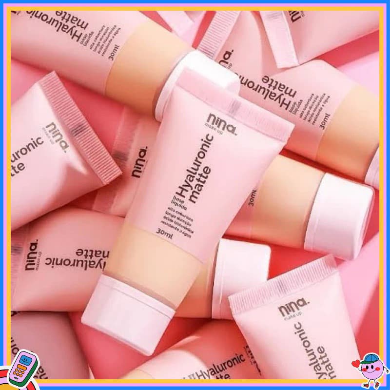 Base Líquida Hyaluronic Matte - Nina Makeup