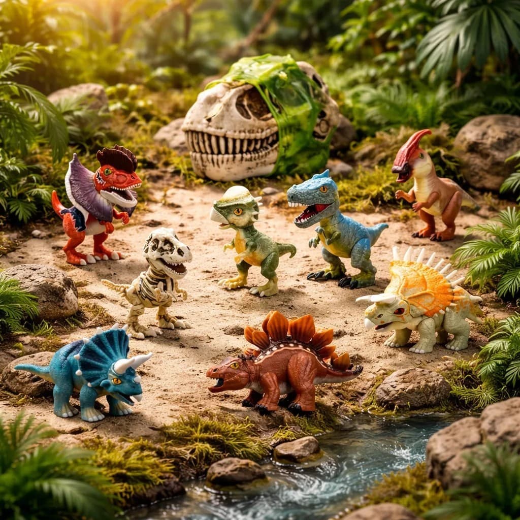 Brinquedo Surpresa Grossmos Série 1 com Dinossauro Monstruoso e Slime