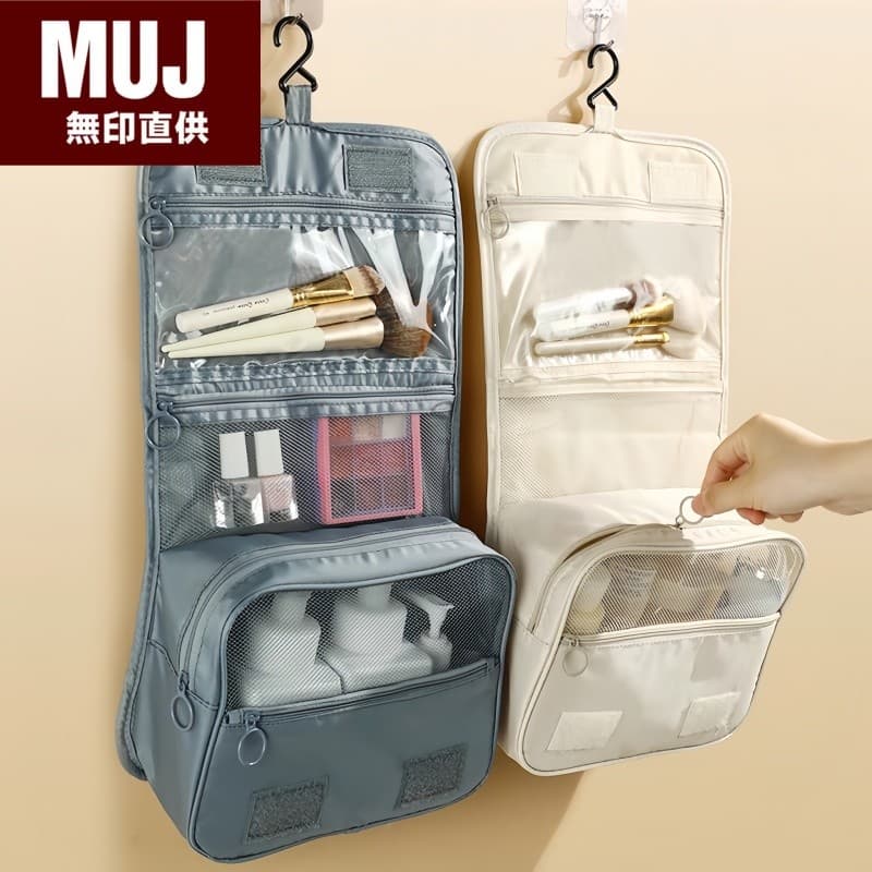 Bolsa cosmética portátil de grande capacidade, ferramenta útil de higiene pessoal, portátil, viagem, à prova d'água, bol