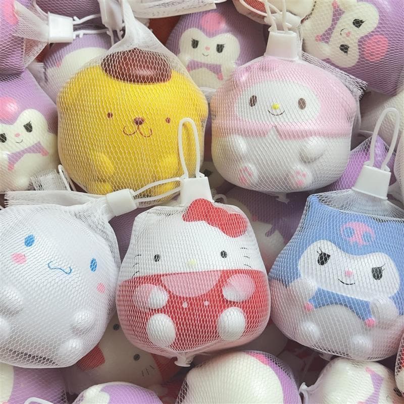 Saco de malha Sanrio pitada música brinquedo de descompressão recuperação lenta ventilação descompressão ferramenta útil