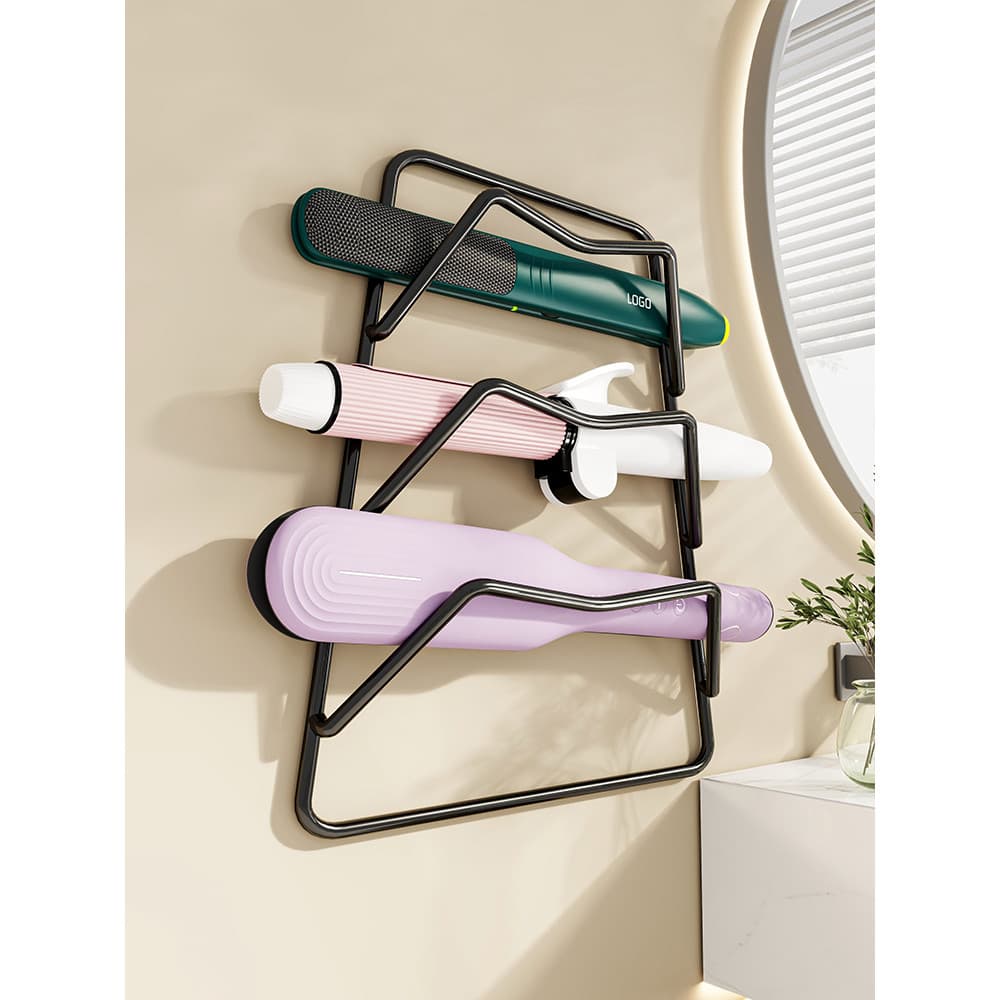 Curling ferro rack de armazenamento banheiro perfuração-livre tala clipe reto pente de cabelo reto tala elétrica rack pl