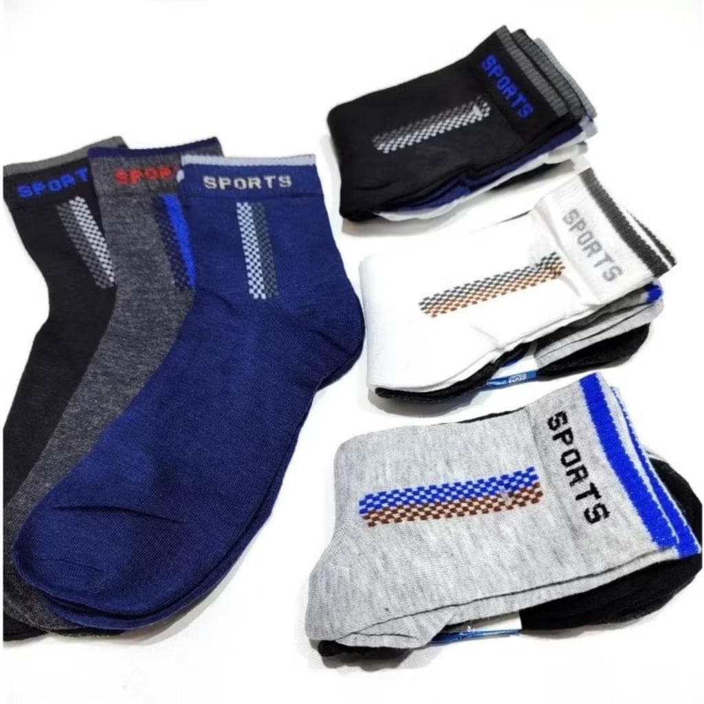 Kit 12 Par de meia masculina cano longo varias cores 40-46