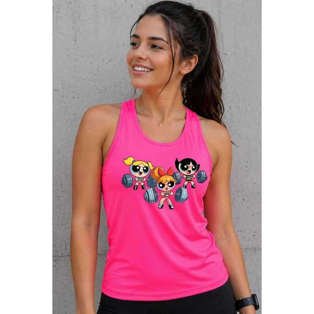 Regata Feminina Fitness Dry Fit 3 Meninas Superpoderosas Academia