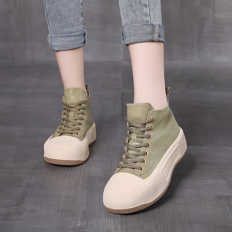 Botas curtas casuais de couro genuíno femininas rendas botas nuas de sola macia outono inverno novos produtos na moda to