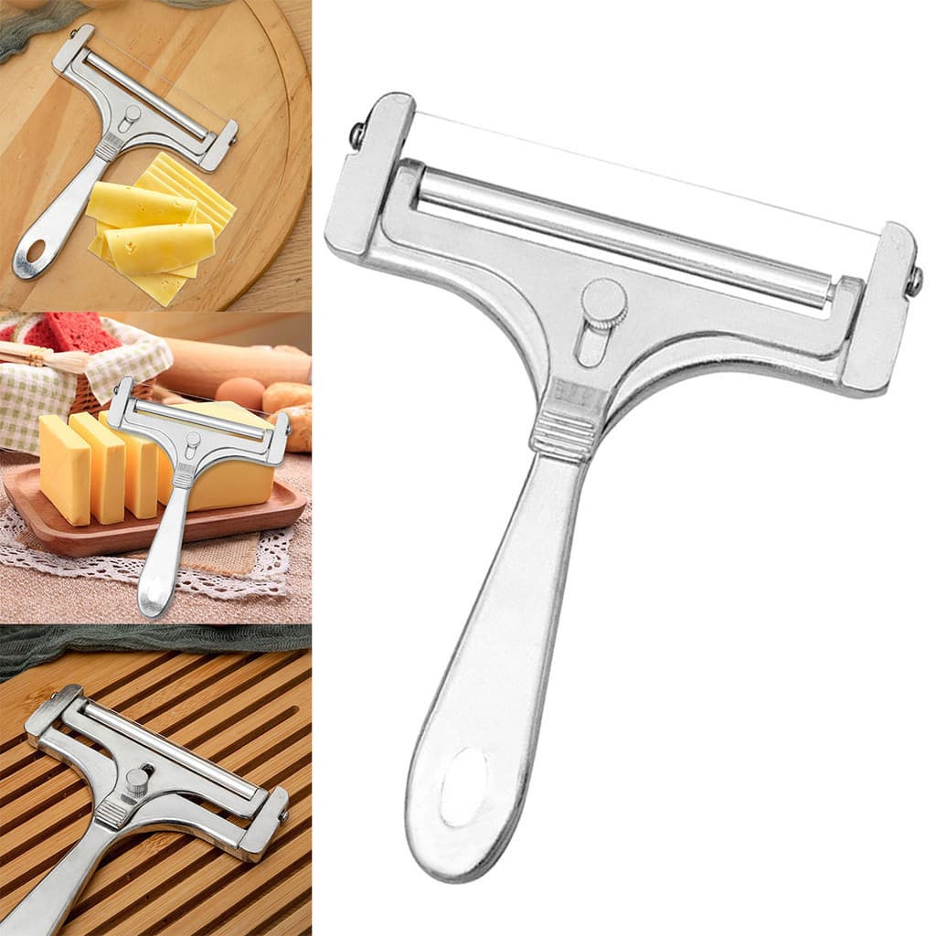 Cortador de Queijo com Espessura Ajustável, Ferramenta Manual de Aço Inoxidável para Cortar Manteiga, Acessório de Cozin