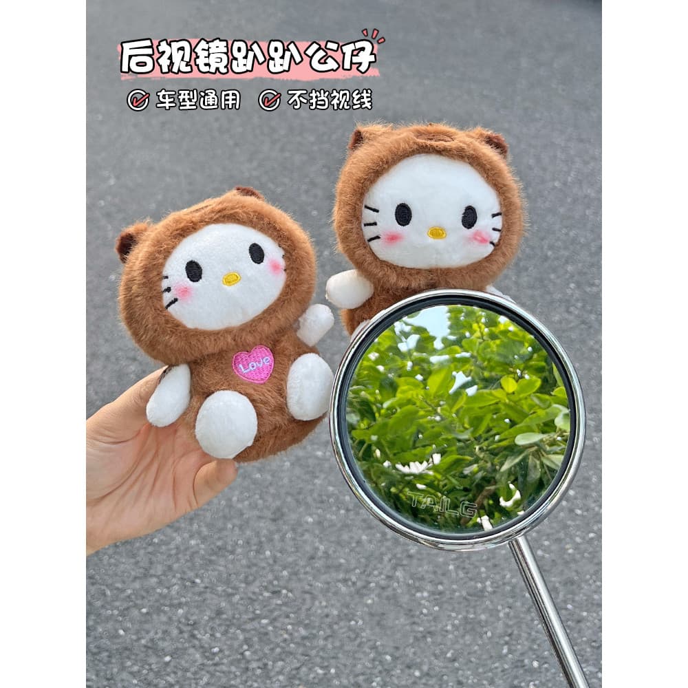 Veículo elétrico espelho retrovisor decoração boneca dos desenhos animados pingente novo estilo motocicleta bateria bici