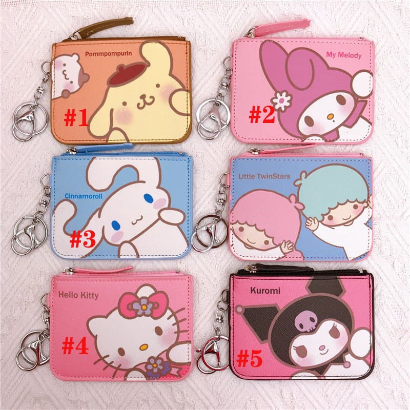 Moda bonito moeda bolsa Mini titular do cartão bonito carteira adequada para mochilas pingentes presentes das crianças
