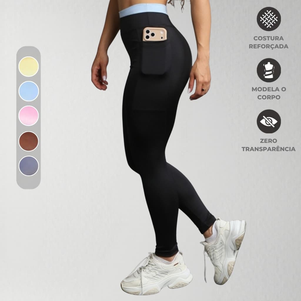 Calça Legging com Bolso Roupa Suplex Roupa Feminina Treino Academia Fitss Corrida Yoga