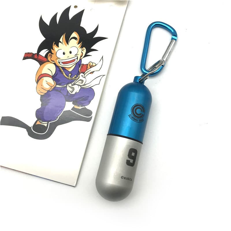 Anime mercadoria Dragon Ball Son Goku caixa de comprimidos pingente estudantes do ensino fundamental Mini criativo Metal