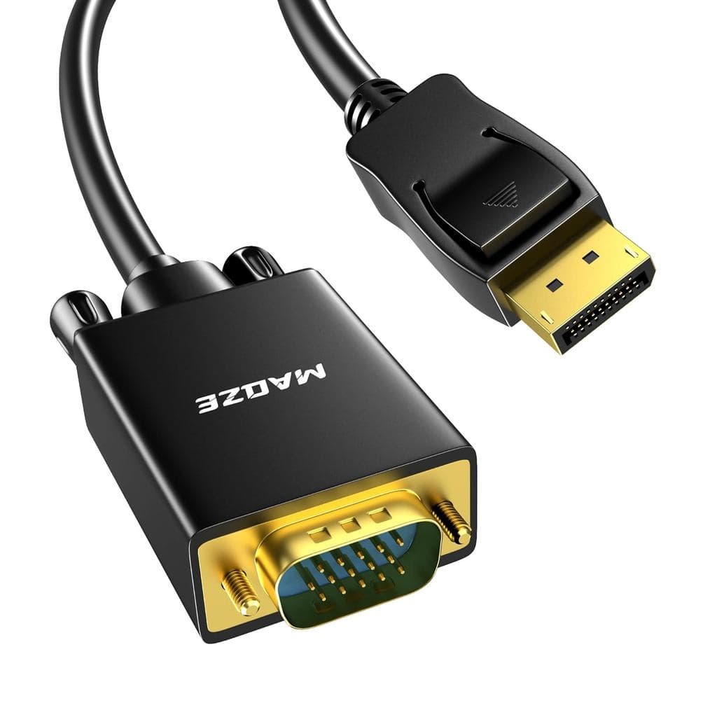 Cabo DisplayPort para VGA de 2 metros, 1080P@60hz, Adaptador Conversor DisplayPort para VGA Macho para Macho para Comput