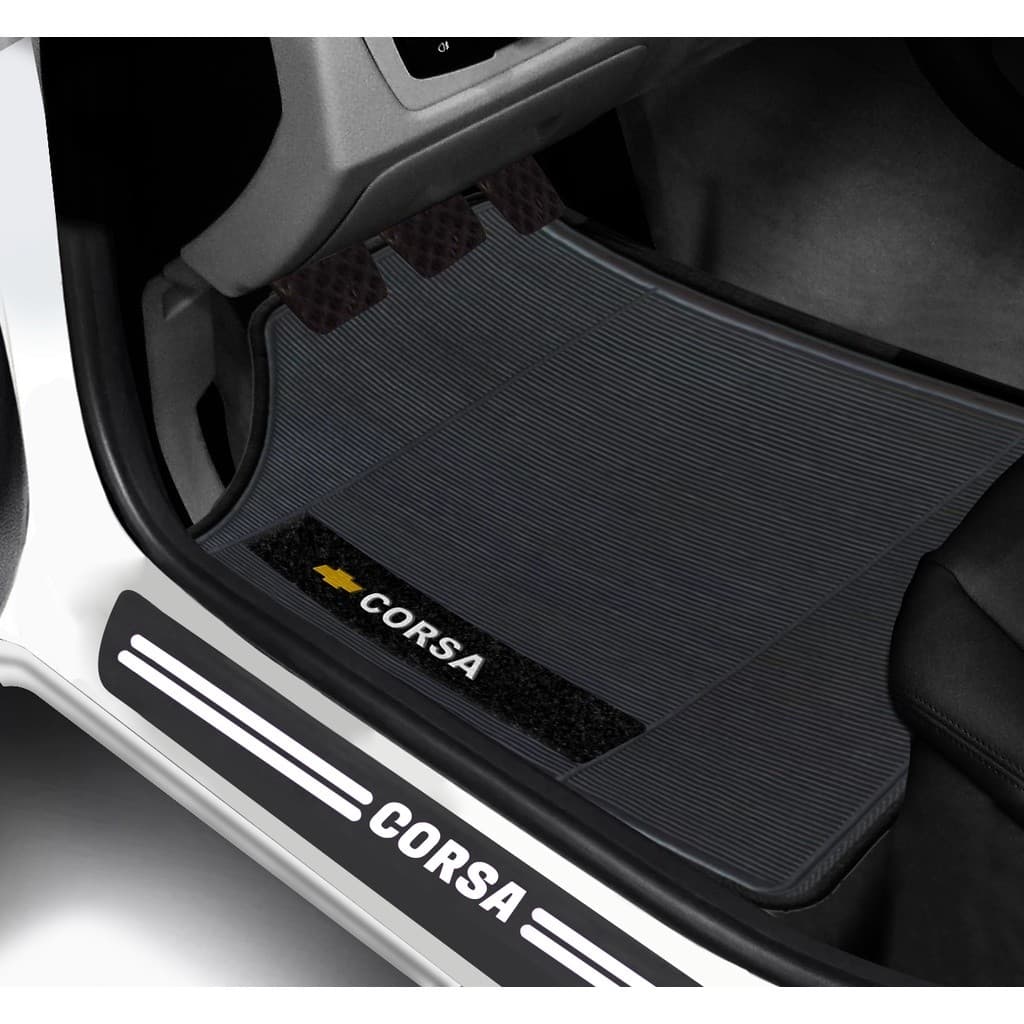 Kit Tapete E Soleira De Porta GM Corsa Universal Carro personalizado