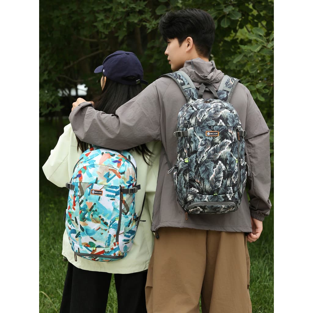 Dobrável leve mochila de viagem feminina saco de pele ao ar livre saco de montanhismo grande capacidade saco de viagem e