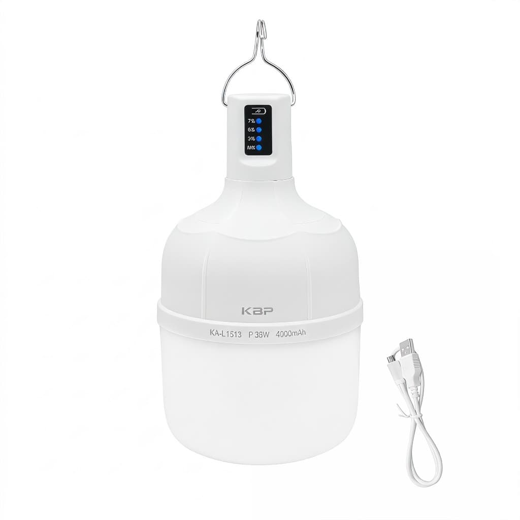 Lâmpada LED Recarregável 38W Com Gancho