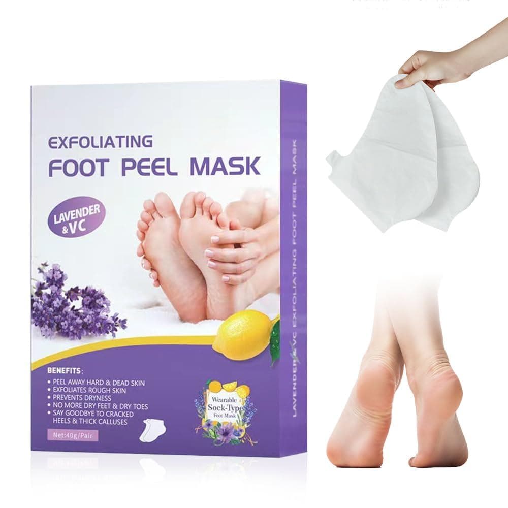 Pacote com 5 Pares de Máscara Esfoliante para os Pés, Nova Máscara Esfoliante Natural para os Pés 2025 para Pele Seca e
