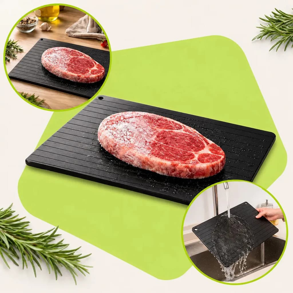 Tabua Magica Descongelar Rápido Carne Alimentos Defrost Express Tech Bandeja Travessa