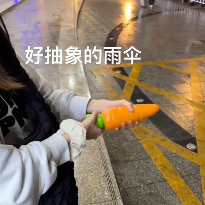 Portátil engraçado guarda-chuva maravilhoso cenoura criativo guarda-chuva estudante escola à prova dwaterproof água Anti