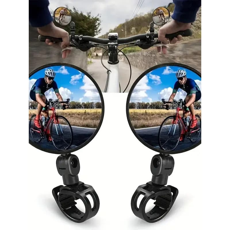 Kit 2 Espelho Retrovisor Bicicleta Bike Convexo 360º Giratório