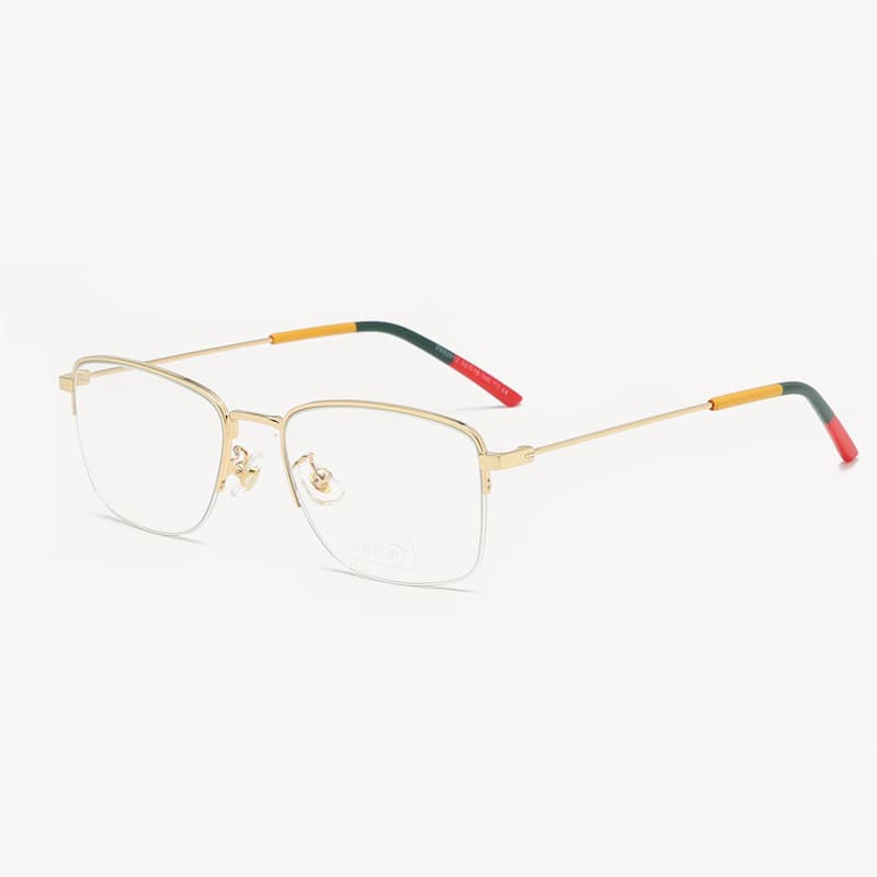 Óculos de miopia de meia armação de negócios ultraleve masculino on-line pode ser equipado com lentes que mudam de cor d