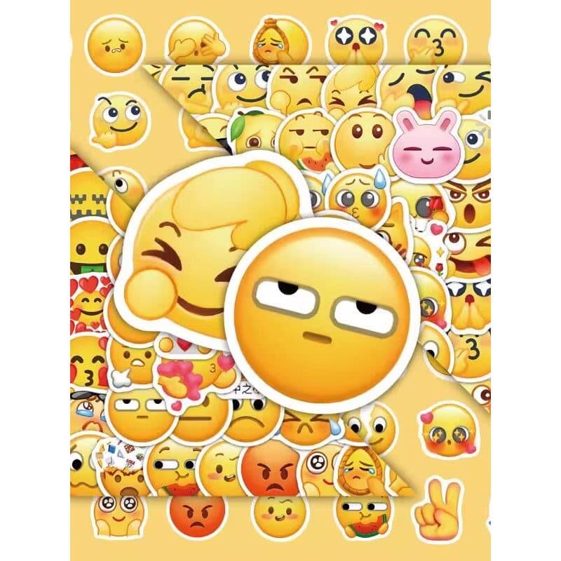 220 folhas Tik Tok emoji emoji emoji adesivos fofos desenhos animados engraçados concha Notebook adesivos à prova d'água