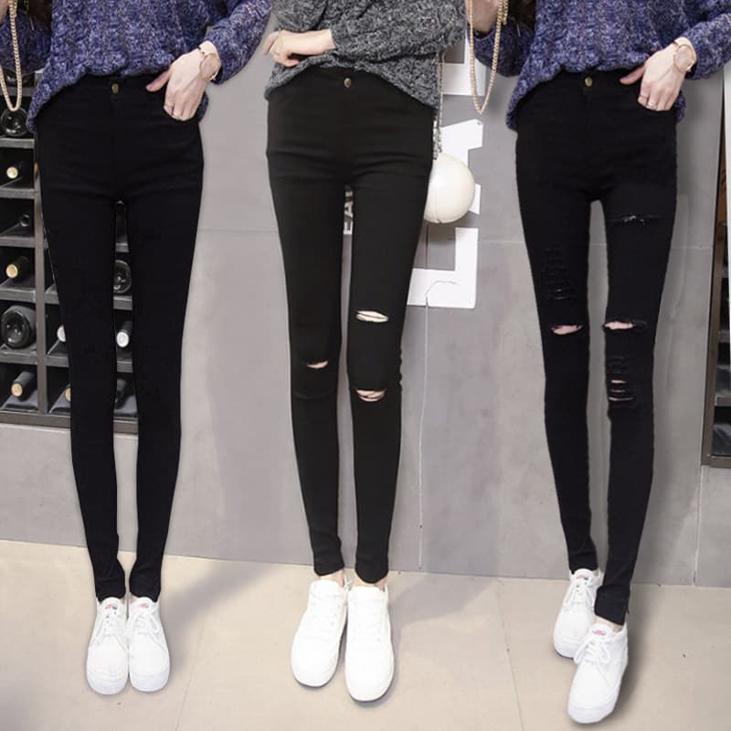 Leggings femininas desgaste exterior estilo fino 2023 primavera outono novo estilo versão coreana All-Match cintura alta