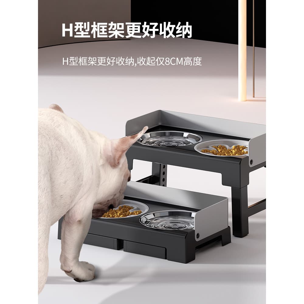 Tigela para cães Tigela para cães Tigela para cães Proteger a coluna Cervical Tigela ajustável para comida de cachorro e