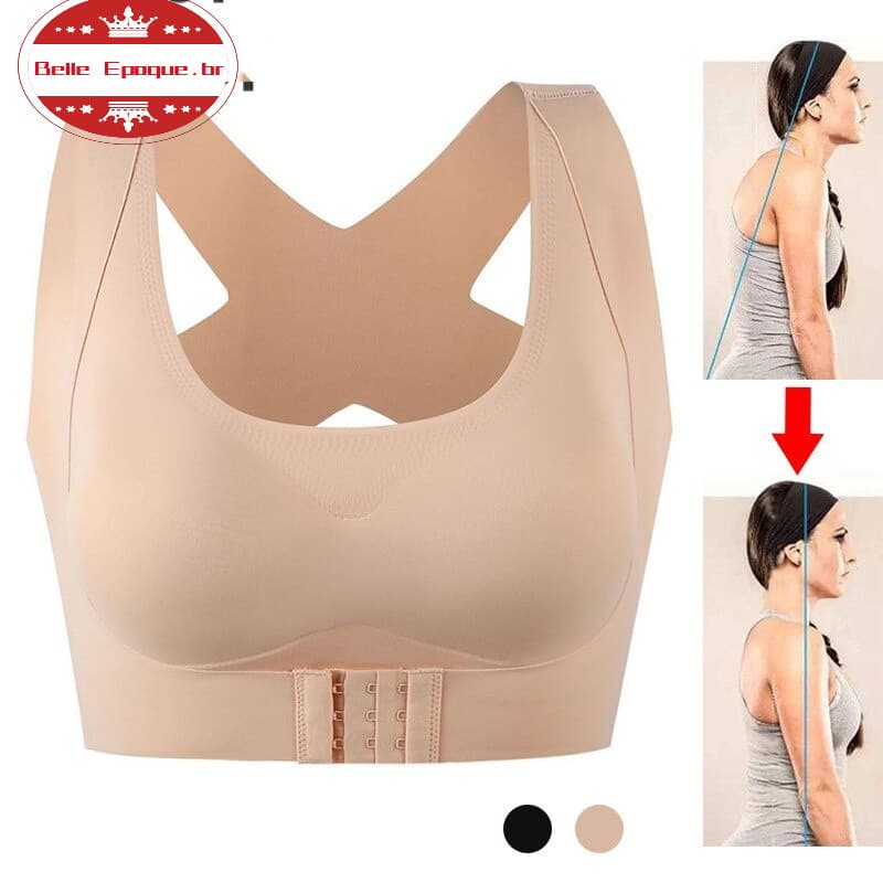 Kit 2 Sutiã De Balé Feminino Com Abertura Frontal/Correção De Postura Push-Up