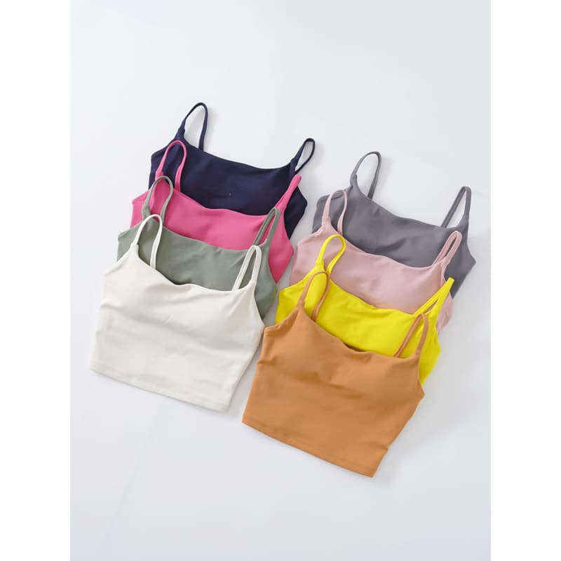 Sensação densa roupas de Yoga macias bela cinta almofada no peito sem costura sutiã esportivo correndo à prova de choque