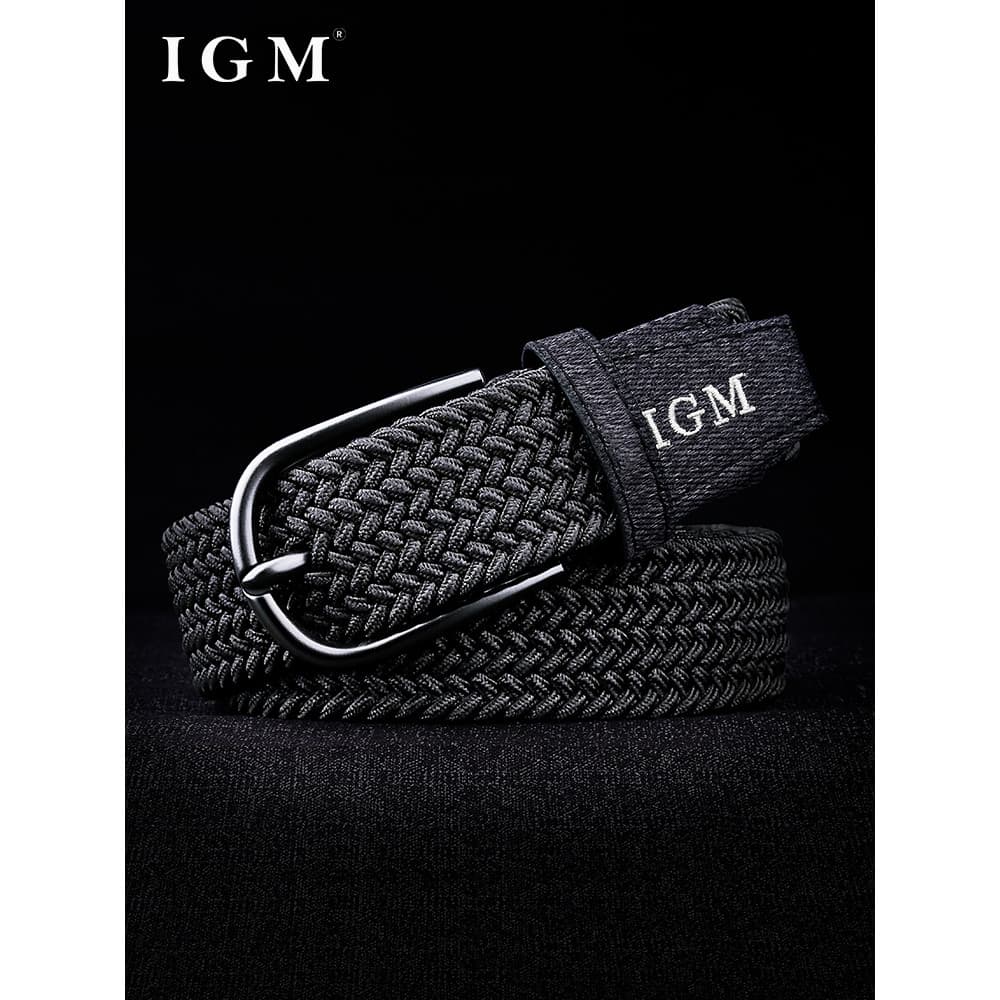 IGM Arbitrariamente Ajustável Único Tecido Elástico Cinto Masculino Cinto de Lona Jovens Estudantes All-Match Jean