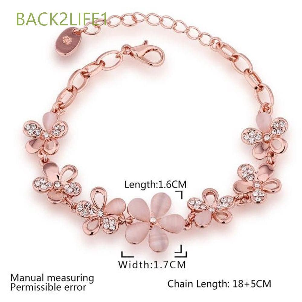 Back2Life1 Pulseira Rosa Casual 1 Pc Charmoso Rose Gold