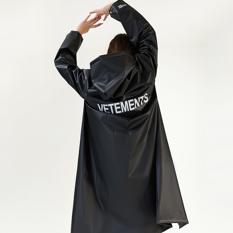 Nuvem elfo comércio exterior eva capa de chuva europeu americano Street Wear VETEMENTS carta das mulheres dos homens sol