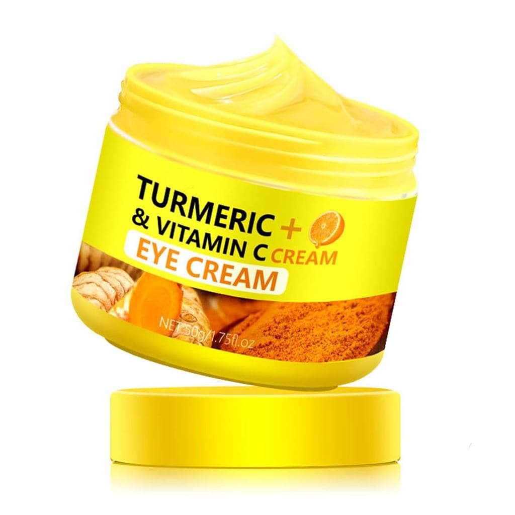 Creme para os Olhos com Cúrcuma e Vitamina C, Hidratante para os Olhos, Creme Anti-Envelhecimento para Olheiras, Reduz o
