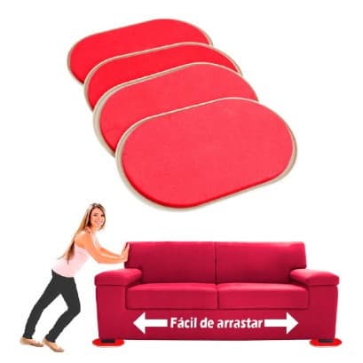 Movedor Locomovedor De Arrasta Movel Deslizante Tapete Carpetes Quatro Unidades - BESTMIX