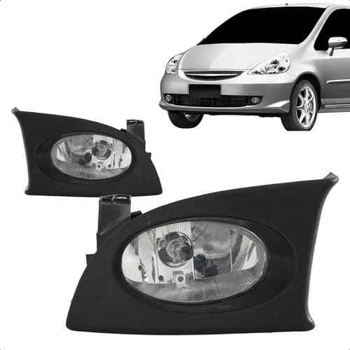 Farol Auxiliar Milha Fit 2007 2008 Com Grade