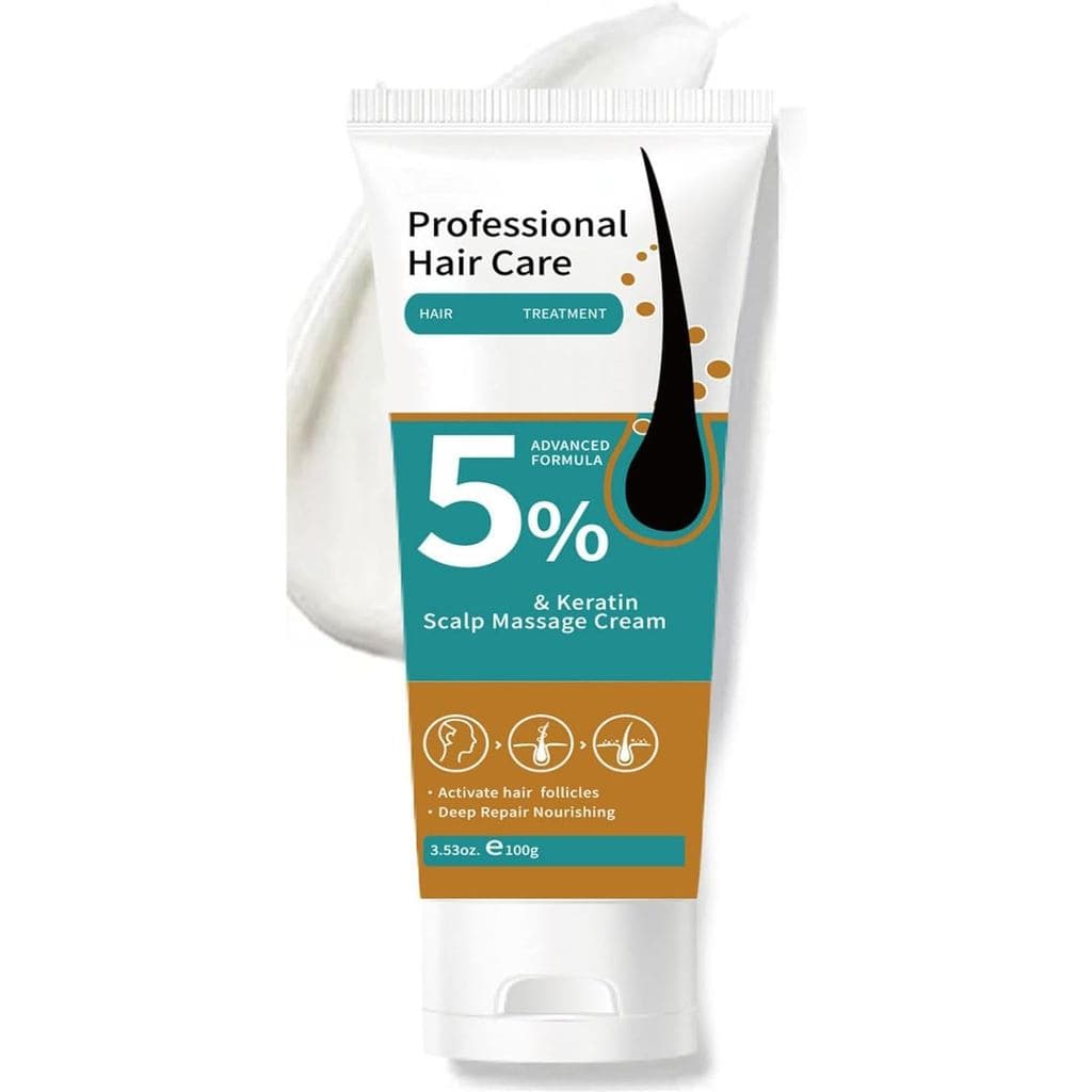 Creme de massagem capilar com queratina, hidratante para a saúde do couro cabeludo de 100g, fortalece o cabelo, repara e