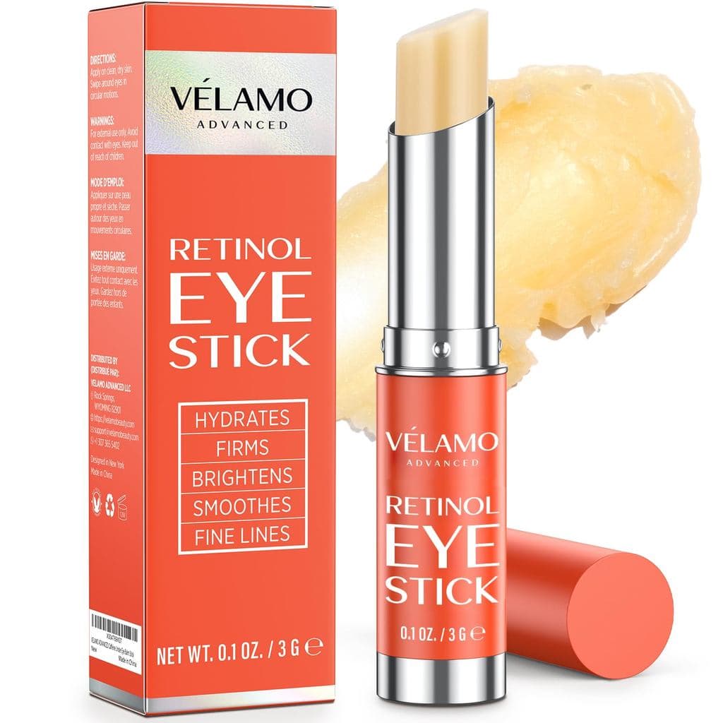VELAMO ADVANCED Retinol Eye Stick: Bálsamo Renovador e Firmador para a Área dos Olhos, para Olheiras, Inchaço, Linhas Fi