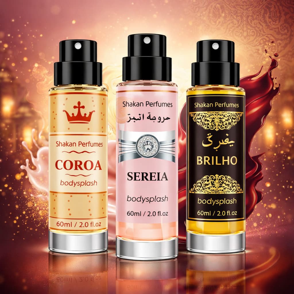 Kit 3 Bodysplash Feminino Arabe Importado Fragancia Concentrada Otima Fixação